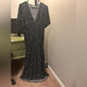 Black patterned maxi dress